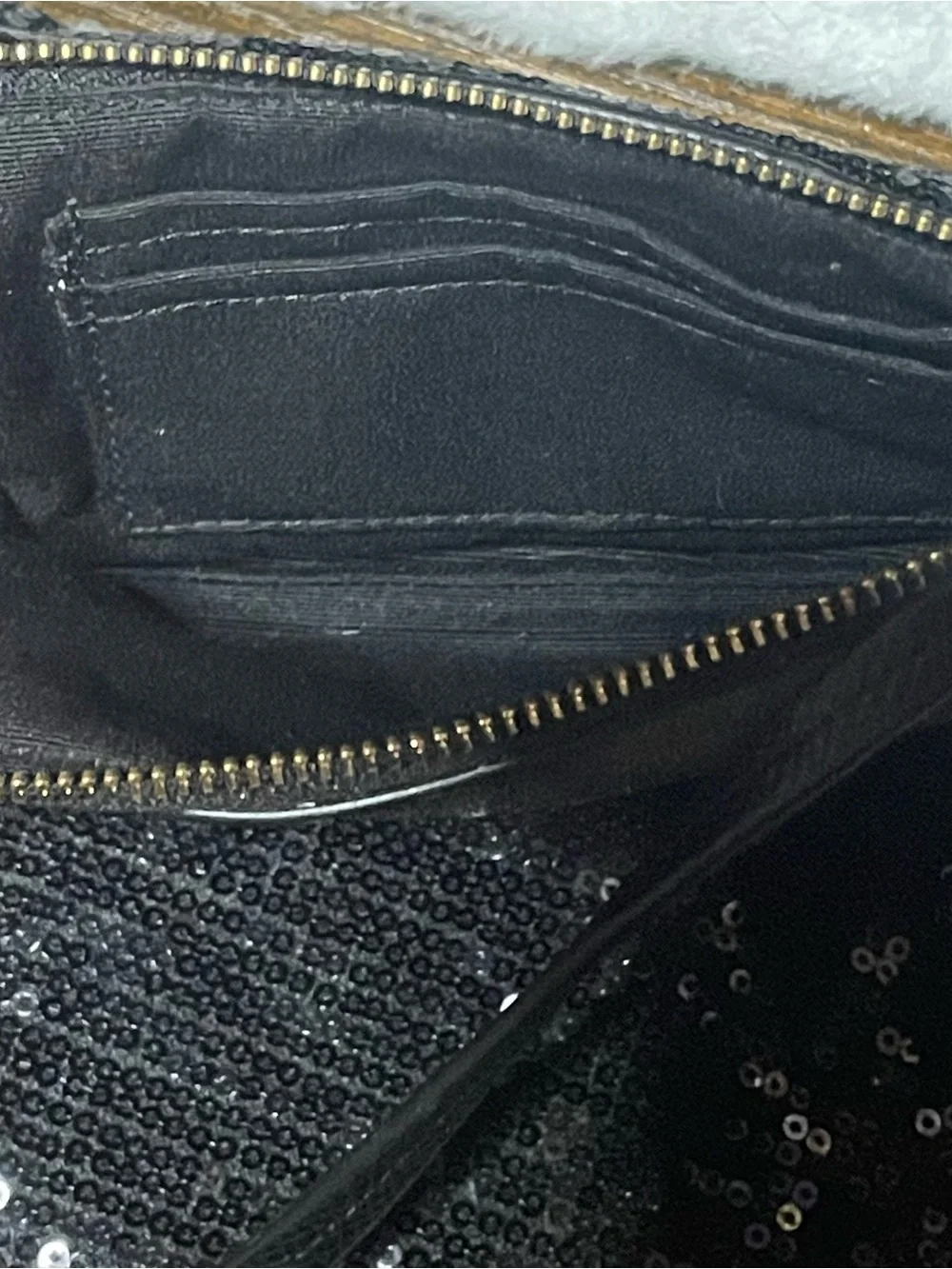 Coach Leather Wristlet in Brown and Black with Gold Logo